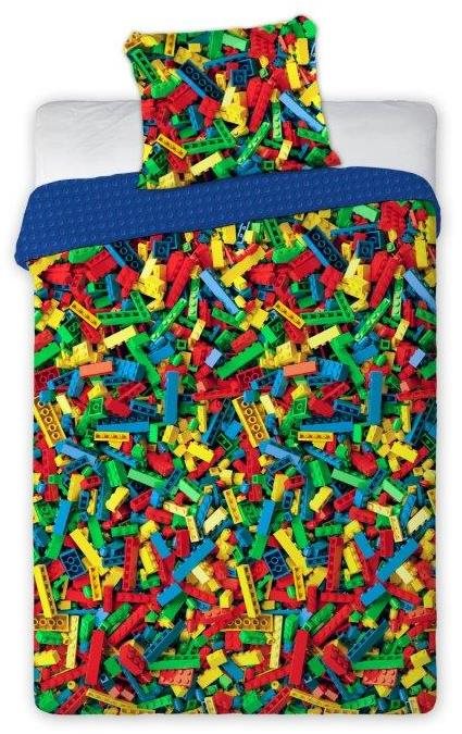 Gyerek ágyneműhuzat FARO kétoldalas - Színes Lego